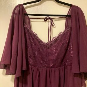Mid length Eggplant plus dress. NWT.